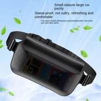Sac banane étanche en PU avec fermeture à cordon pour téléphone portable, utilisation en natation et au bord de la mer, étui photo transparent tactile