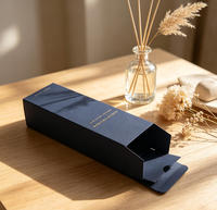 Boîte Cadeau Luxe Personnalisée pour Diffuseur de Roseaux Écologique, Revêtement UV, Gaufrage, Conception Pliable, Logo Doré, Carton Gris Robuste
