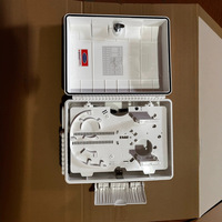 Boîte à bornes de type queue de cochon blanche en ABS 24 cœurs étanche 1 point à bouton unique 16 inserts FTTH équipement de fibre optique d'exportation