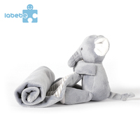 Fabricant vente respirant doux peluche Animal éléphant Design bébé couette bébé couverture de sécurité pour bébé