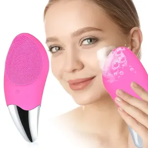 Brosse nettoyante électrique pour le visage en silicone, nettoyeur sonique pour le visage, nettoyage en profondeur des pores, masseur pour la peau, brosse nettoyante pour le visage - Product Image 1