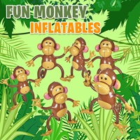 Jouets de singe gonflables en PVC durables de 22 pouces avec un design de dessin animé pour les fêtes d'anniversaire des enfants