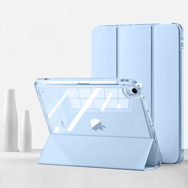 Tablet PU Leather Clear Back Case for iPad Air 5 Pro 11 Case 10.2 10.9 Inch Case for Kids