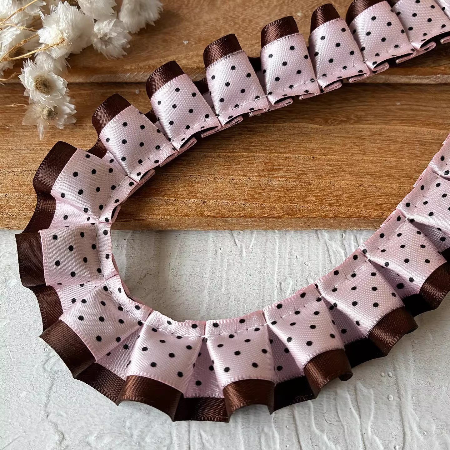 Light Pink & Dark Brown