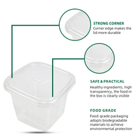 Boîtes transparentes jetables en PET pour gâteaux, mousses au lait, coupes de dessert, tiramisu, emballage alimentaire pour pâtisserie