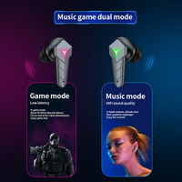 Earphone Gaming KINGSTAR TWS Headset Nirkabel Latensi Rendah Stereo Bass Musik Game Earbuds dengan Mic Lampu RGB