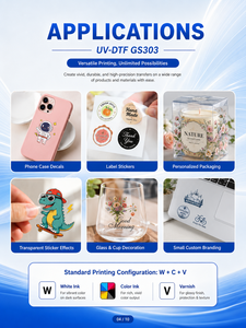 เครื่องพิมพ์ OEM 3 หัวพิมพ์ A3 UV Dtf สำหรับพิมพ์ฉลากคริสตัล เครื่องพิมพ์ดิจิทัลสำหรับสติกเกอร์นูน 3 มิติ แบบกำหนดเอง ป้ายปักลายเลียนแบบงานปัก - Product Image 5