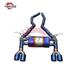 Escape Catback VORTEX Grado 5 Ti Valvetronic para BMW F80 M3/F82 M4 3.0T S55 2014-2018, Tubo en X, Puntas de Titanio Quemado - Product Image 6