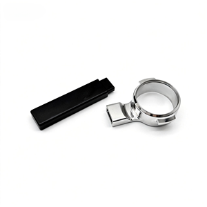 Porte-filtre à café sans fond en alliage d'acier inoxydable personnalisé <span class=keywords><strong>2026</strong></span>, outils CNC pour café expresso, fournitures pour porte-filtre à café, tête de porte-filtre noire - Product Image 3