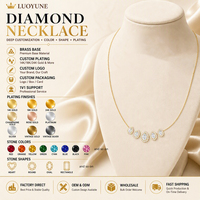 LUOYUNE Fabricant Professionnel ODM&OEM Collier Personnalisé en Laiton Plaqué Or 18K Bijoux CZ Tendance pour Détaillants Achat en Gros
