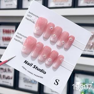 <span class=keywords><strong>Uñas</strong></span> Acrílicas Hechas a Mano con Diseño de Flores Talladas en 3D, Fáciles de Aplicar, Estilo Invernal Prediseñado para Salón de <span class=keywords><strong>Uñas</strong></span> - Product Image 4