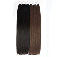 Extensions de cheveux en plumes 6D, 100% cheveux humains, qualité supérieure, double trame, extrémités pleines, cheveux longs