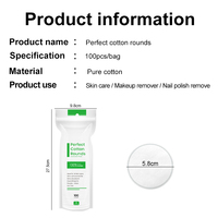 Tampons en coton microfibre jetables sans peluches, doux, pour le démaquillage et les soins quotidiens du visage
