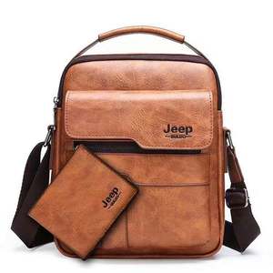 Factory Wholesale Men's PU Leather Shoulder <b>Bag</b> Casual Retro Handbag Briefcase Backpack Cross-border Foreign Trade Summer 2022 - Product Image 6