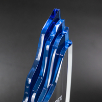 Trophée personnalisé en acrylique multicolore, design flamme, plaque en acrylique transparente, récompenses d'entreprise personnalisées