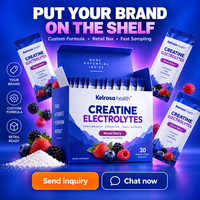 Poudre d'électrolytes et de créatine en marque blanche 5g, mélange pour boisson hydratante à la créatine, sachets d'électrolytes et de créatine OEM ODM