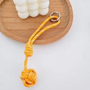 Mengda Miu estilo poliéster Multicolor transferencia bola tejida cuerda colgante llavero, mochila equipaje etiqueta moda colgante - Product Image 6