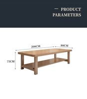 Ensemble table et chaises en bois massif de style nordique à double plateau pour salon, bureau, studio ou salle à manger