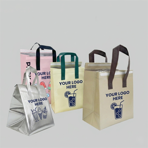 Sac isotherme personnalisé en non-tissé avec feuille d'aluminium, sac de pique-nique thermique - Product Image 2