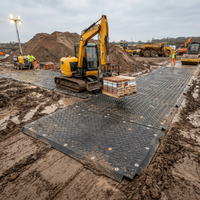 Tapis de protection de sol antidérapants ZSPE en HDPE pour machines lourdes et accès des véhicules de construction