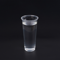 Gobelet transparent jetable écologique et compostable, gobelet en plastique PLA biodégradable transparent pour parfait