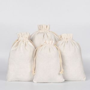Bolsas de Muselina de Algodón Reutilizables de 17*23cm con Cordón, Bolsas para Productos, Bolsas de Regalo al por Mayor, Bolsa para Joyería, para Fiestas, Bodas, Almacenamiento en el Hogar - Product Image 6
