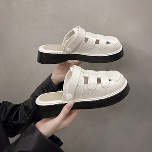 Nuevas Sandalias de Verano 2025 para <span class=keywords><strong>Mujer</strong></span>, Pantuflas de Mezclilla Ligeras, Casuales, para Exteriores, para Mujeres Embarazadas, con Tacón Plano, Estilo Forestal, a la Moda - Product Image 6