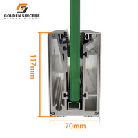 Rampe de balcon en aluminium Base de balustrade en verre sans cadre Main courante