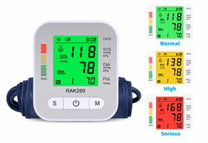 <span class=keywords><strong>RAK289</strong></span> Digitales Blutdruckmessgerät mit LCD-Anzeige 2x99 Speicherplätze Schwarz Elektrisch Betrieben Abnehmbarer Akku CE-Zertifiziert OEM/ODM - Product Image 3