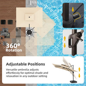 Sombrillas y Bases de Aluminio para <span class=keywords><strong>Patio</strong></span>, Jardín y Playa, Marca HANYI - Product Image 4