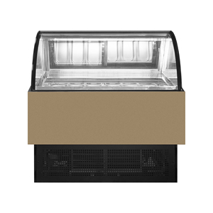Kommerzielle Gelato-Vitrine mit Gebogener Quadratischer Form, 2 Türen, Digitaler Temperaturregelung und LED-Beleuchtung - Product Image 1
