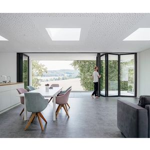 Portes pliantes en vrac de haute qualité en aluminium Patio pliant extérieur en aluminium Bi porte en verre pliante Klappglasfront - Product Image 5