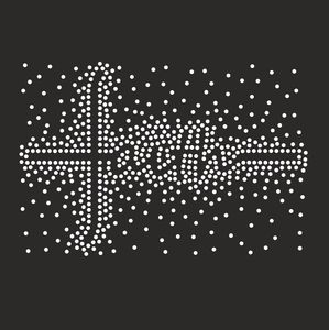 新到货闪亮热修复水钻图案DTF感恩信耶稣热传递免费样品 - Product Image 2