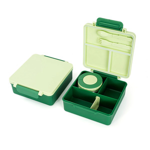 Lonchera Térmica con Logo Personalizado y Juego <span class=keywords><strong>de</strong></span> Cubiertos para la Escuela, Lonchera Bento a Prueba <span class=keywords><strong>de</strong></span> Fugas con 4 Compartimentos y Recipiente para Niños - Product Image 6