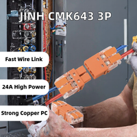 JINH CMK643 Wiederverwendbarer Kupferdraht-Anschlussblock, Stecker-Buchse-Docking-Schnellverbinder mit PC-Gehäuse