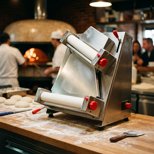 Presse <span class=keywords><strong>à</strong></span> pizza industrielle en acier inoxydable 30/40 cm, machine <span class=keywords><strong>à</strong></span> former la <span class=keywords><strong>pâte</strong></span>, épaisseur réglable de 0,5 <span class=keywords><strong>à</strong></span> 5,5 mm pour pizzeria - Product Image 5