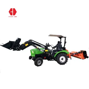 Farm Small Garden 4x4 Traktor Heck bagger 4WD Minitr aktor mit Frontlader und Bagger lader