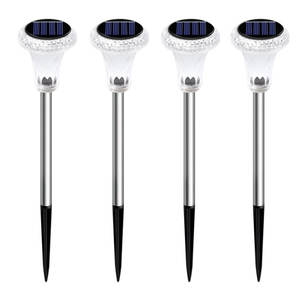 Lámpara Solar de Jardín con Forma de Bola de Cristal, Diseño de Gota de Agua, Estaca para Empotrar en el Suelo, Impermeable, Decoración Exterior para Césped, Patio y Camino - Product Image 1
