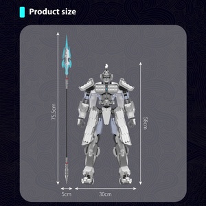 Yuxing modèle moule roi 93007 cinq tigres série grand Zhaoyun <span class=keywords><strong>adulte</strong></span> garçon <span class=keywords><strong>Robot</strong></span> blocs de construction en plastique assemblé ornements - Product Image 3