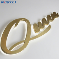 SKYSEEN Enseigne lumineuse personnalisée en forme de « Love You » doré, avec rétroéclairage LED chaleureux, idéale pour la décoration romantique de la maison ou comme cadeau