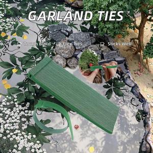 Attaches réglables pour guirlandes de Noël, auto-adhésives, en nylon blanc, avec boucle auto-agrippante pour décorations de jardin et de fêtes - Product Image 2