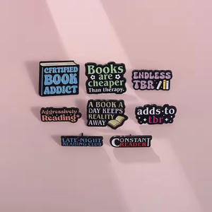 Pin de Solapa para Amantes de los Libros, Pines Esmaltados con Temática de Libros, Pines Surtidos al por Mayor para Regalo de Biblioteca, Coleccionable - Product Image 3
