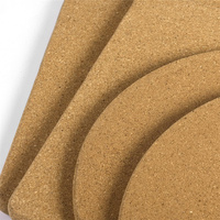 Fourniture d'usine en gros logo imprimé personnalisé sous-verre liège absorbant rond hot pot napperons en liège tapis en liège pour la cuisine