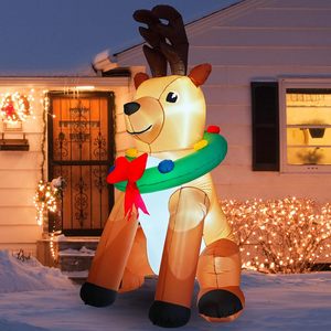 Décorations <span class=keywords><strong>de</strong></span> Noël gonflables pour l'extérieur en Dacron FYC avec Père Noël et boîtes cadeaux – Vente en gros - Product Image 5