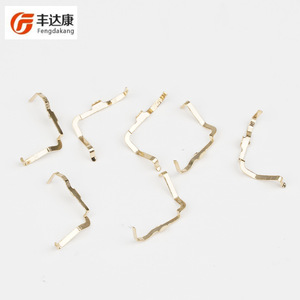 Fengdakang Precision Metal Stamping Parts Gold Plated Phosphor Bronze Connection <b>Terminals</b> Customizable Size - Product Image 1