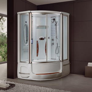 Twin seats large size bathroom sanitary steam shower cabin with massage tubs