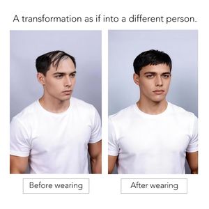 Prothèse capillaire pour homme en cheveux naturels, pour la partie supérieure <span class=keywords><strong>de</strong></span> la <span class=keywords><strong>tête</strong></span> et le front, <span class=keywords><strong>extension</strong></span> <span class=keywords><strong>de</strong></span> cheveux entièrement tissée à la main, avec clips BB - Product Image 3