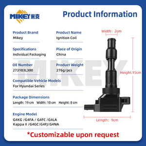 Bobina di Accensione MIKEYA 273103L300 per Motori Hyundai H-118 H-107 I30 <span class=keywords><strong>I20</strong></span> Tucson, Ricambi Auto per DQZ9705 G4KG G4FA G4FC G4LA G4NA - Product Image 2