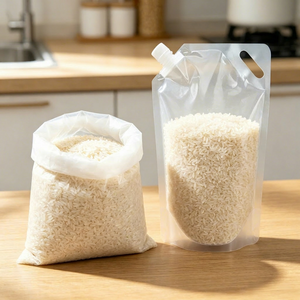 Bolsa con Boquilla Transparente de 2.5L Personalizada para Arroz, Cereales y Granos, a Prueba de Humedad, para Uso en la Cocina - Product Image 1