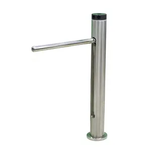 Controlling Access Control Security Systems Electronically High Speed Cylinder Revolving Single Swing Arm Turnstile